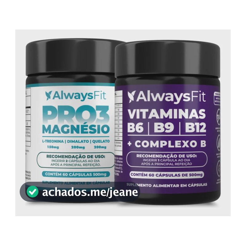 Kit Pro3magnésio + Complexo B - B6b9b12 Sem Sabor