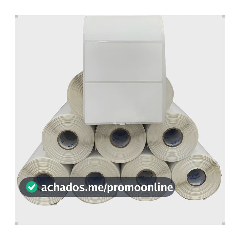 10 Rolos Etiqueta Termica 100x50 10x5 Para Impressora Zebra Cor Branco Desenho Impresso Neutral