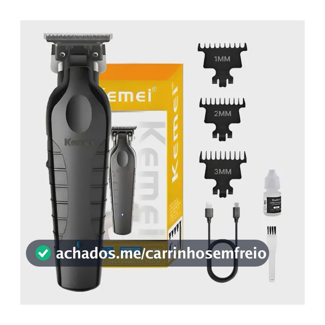 Kemei Maquina De Acabamento Km 2299 Profissional Cor Black