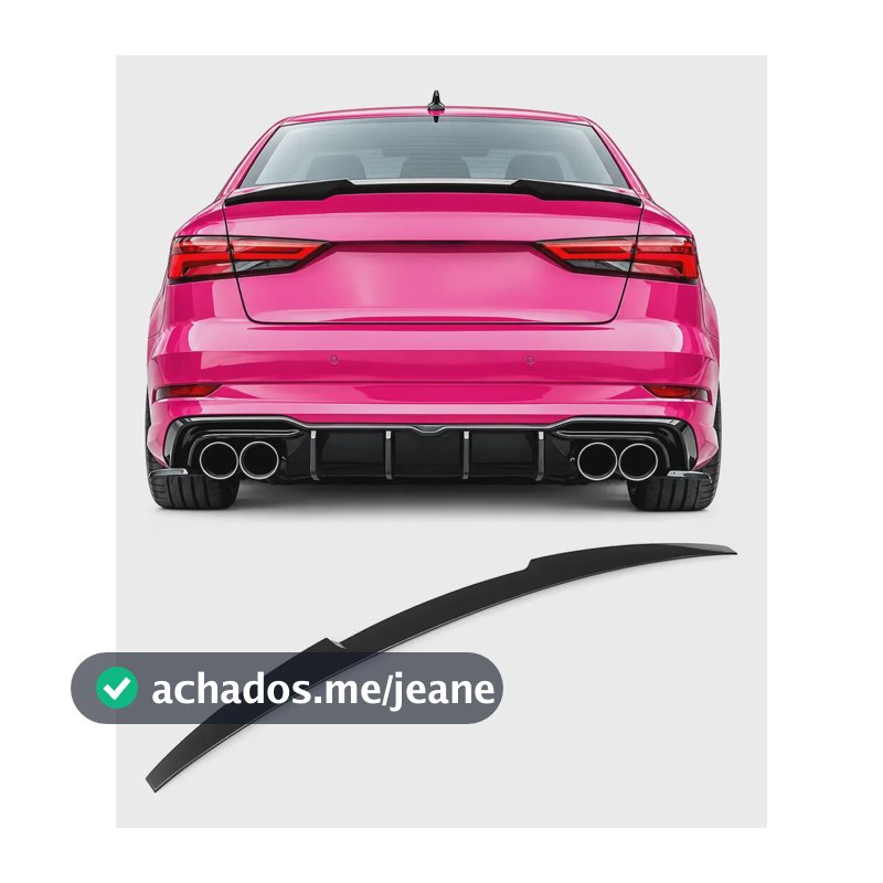 Aerofolio Spoiler Audi A3 S3 Rs3 Sedan 2014 A 2021 Preto Blk