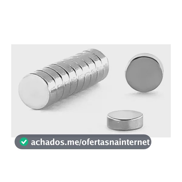 Ímã Neodímio Ø 6x2 Mm N35 100 Unidades