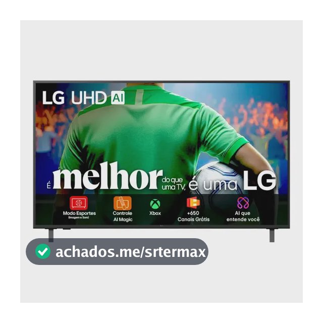 Smart TV LG UHD AI UA85 60 polegadas HDR10 Pro Processador α7 AI Ger 8 webOS 25