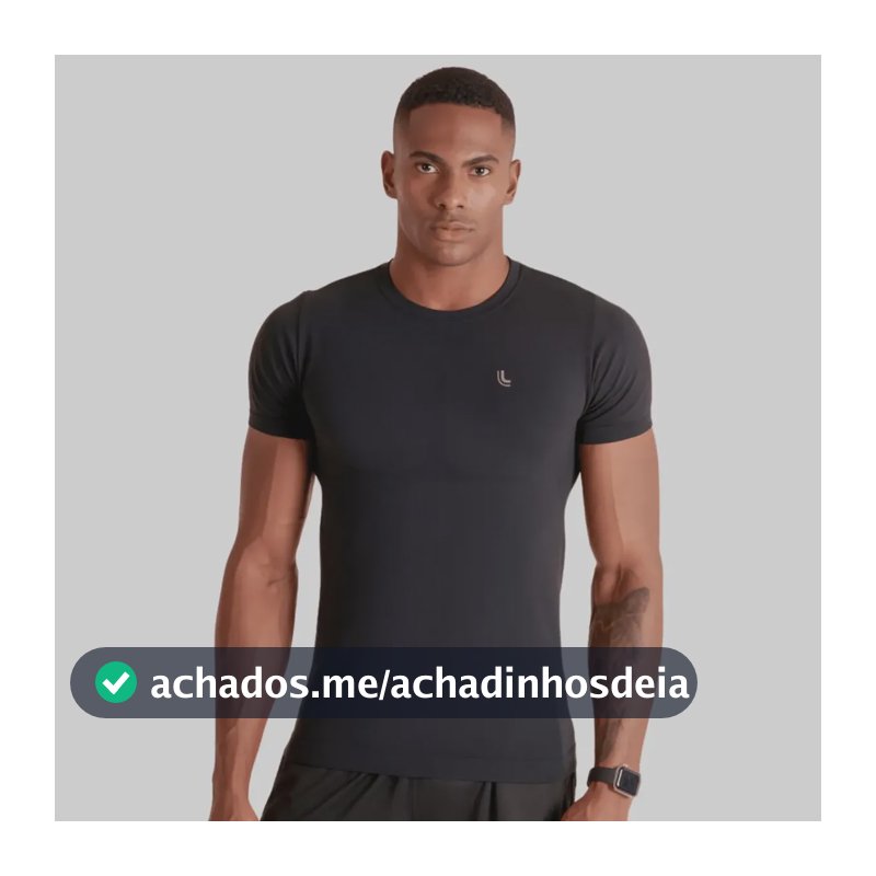 Camiseta Masculina Academia Dry Lupo Blusa Sport Fit Preto P