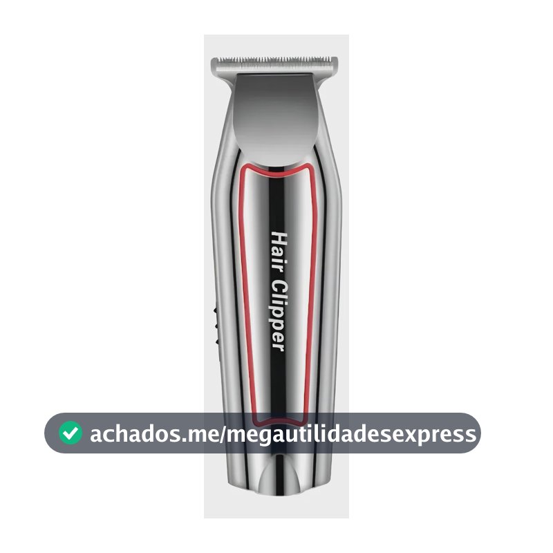 Maquina Cortar Cabelo Aparar Barba Kemei Km-032 Acabamento Prateado 127/220v