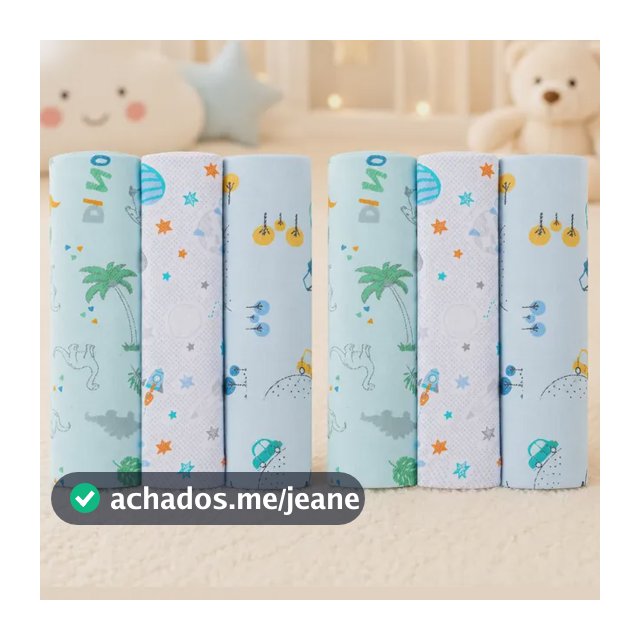 Kit 6 Cueiros Algodão Flanelado Papi Enxoval Bebê Completo