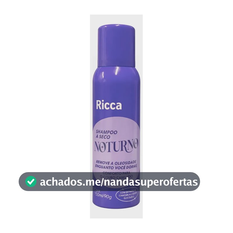 Shampoo A Seco Noturno Controle Oleosidade - Ricca