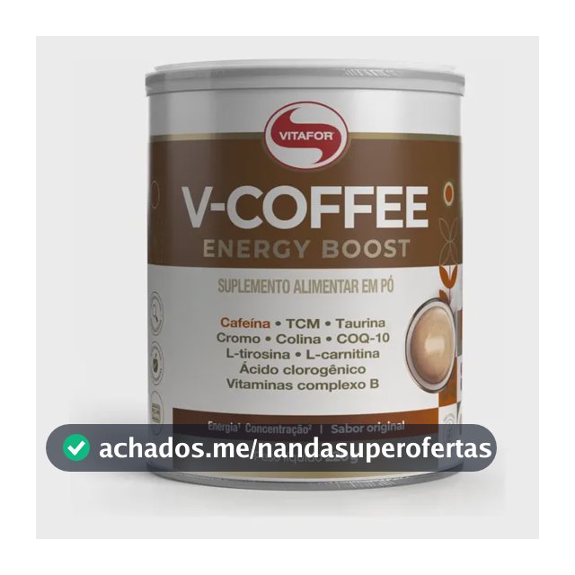V-coffee Energy Boost Vitafor Lata 220g Sem Sabor