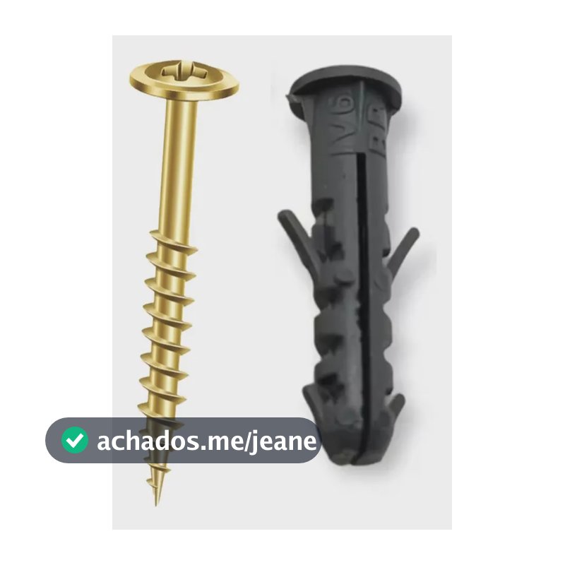 100 Parafuso Phillips C/bucha 6 Anel 6mm- Total 200pçs