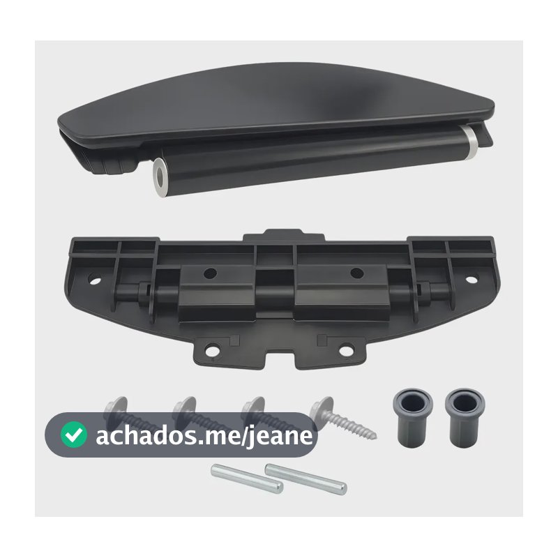 Dobradiça Compativel Com Brastemp Bwg12 Bwp11 + Parafusos Preto