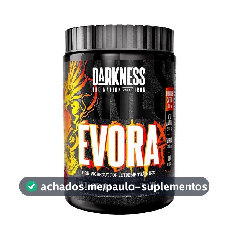 Suplemento em pó Darkness Pré Treino Évora sabor Laranja x 300g