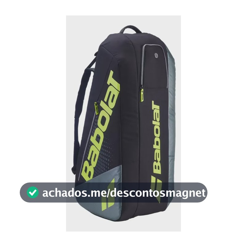 Raqueteira Babolat Classic Club Preta Com Alça Ajustável