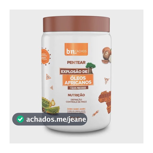 CCreme de Pentear Explosão de Óleos Africanos 800g | bn.Cachos