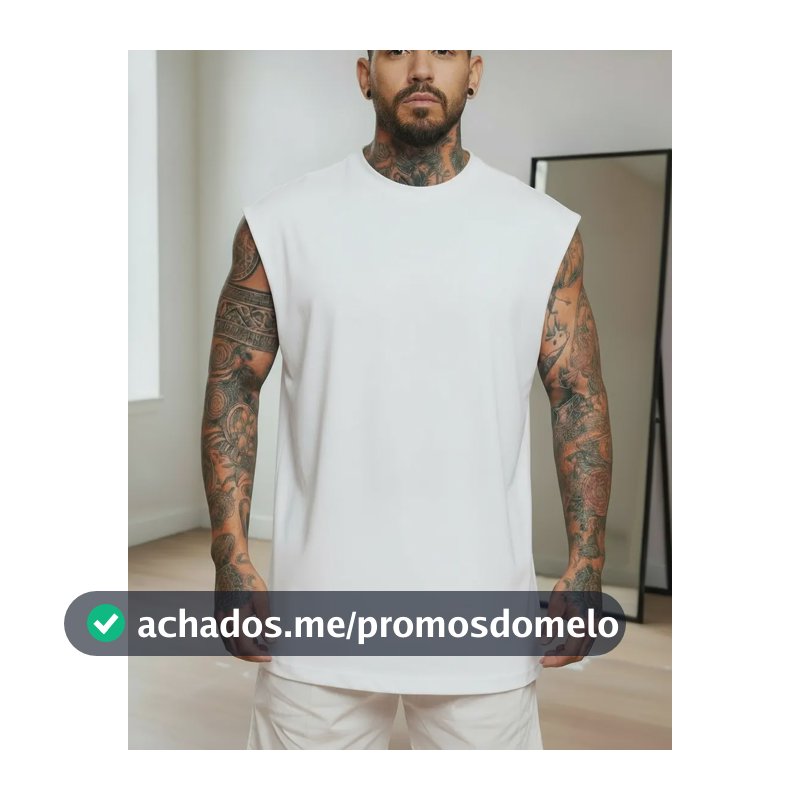 Regata Oversized Masculino Tamanho Grande Básica Lisa Branco P