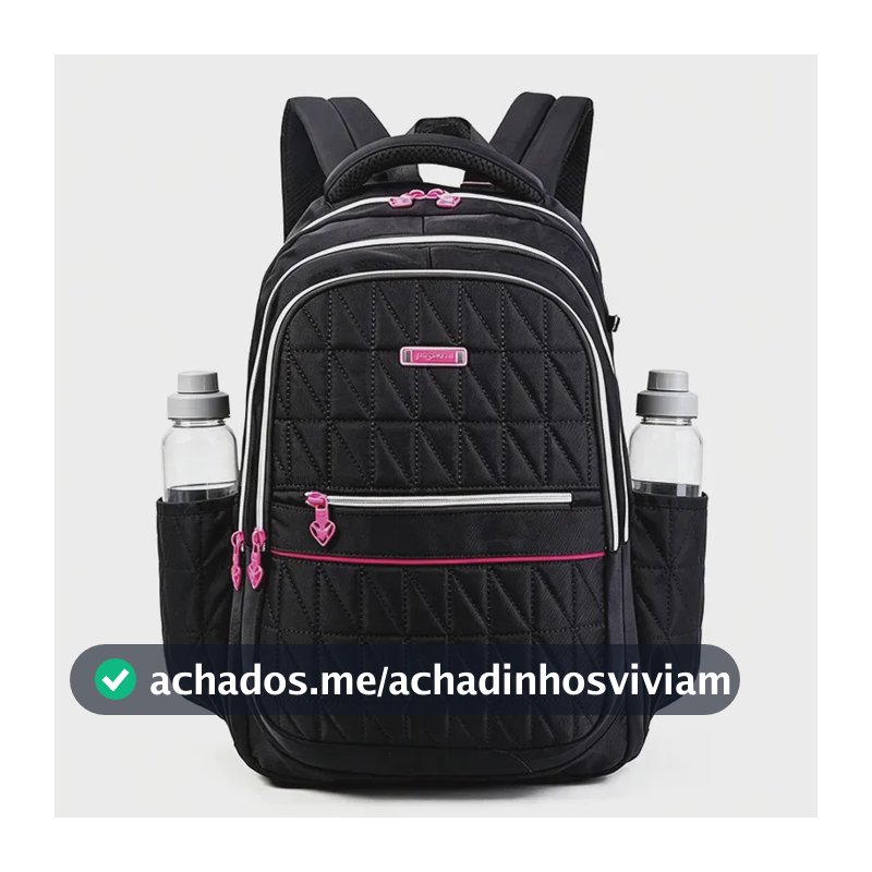 Mochila Escolar Feminina Jiesipote de 24L Impermeável para Notebook 15.6" e Viagem