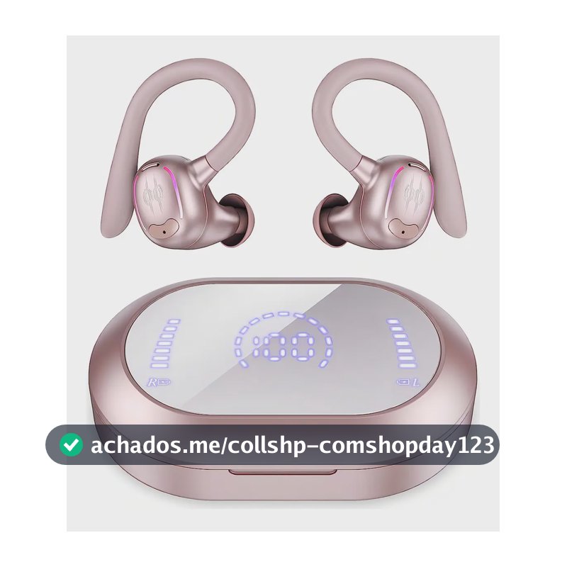 Fone de Ouvido Mertto Sem Fio YYK-635 Rosa Com Bluetooth 5.3 e Microfone