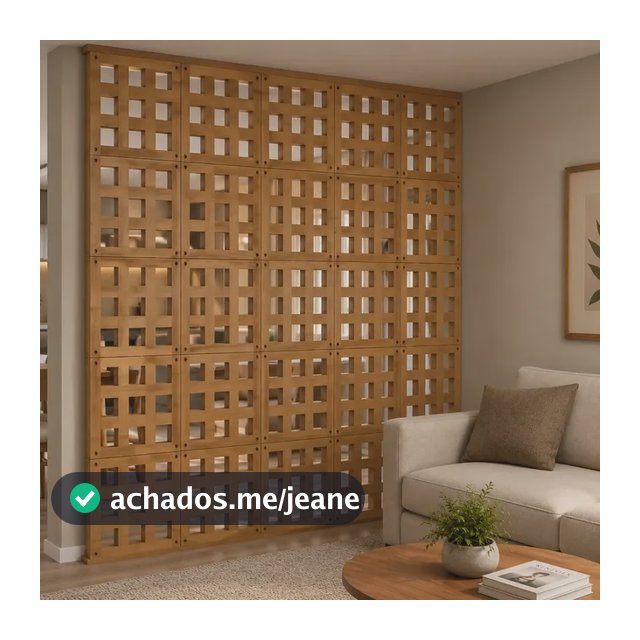Kit 20 Módulos Divisória 20x20cm Mdf Ambientes E Decorações Preto