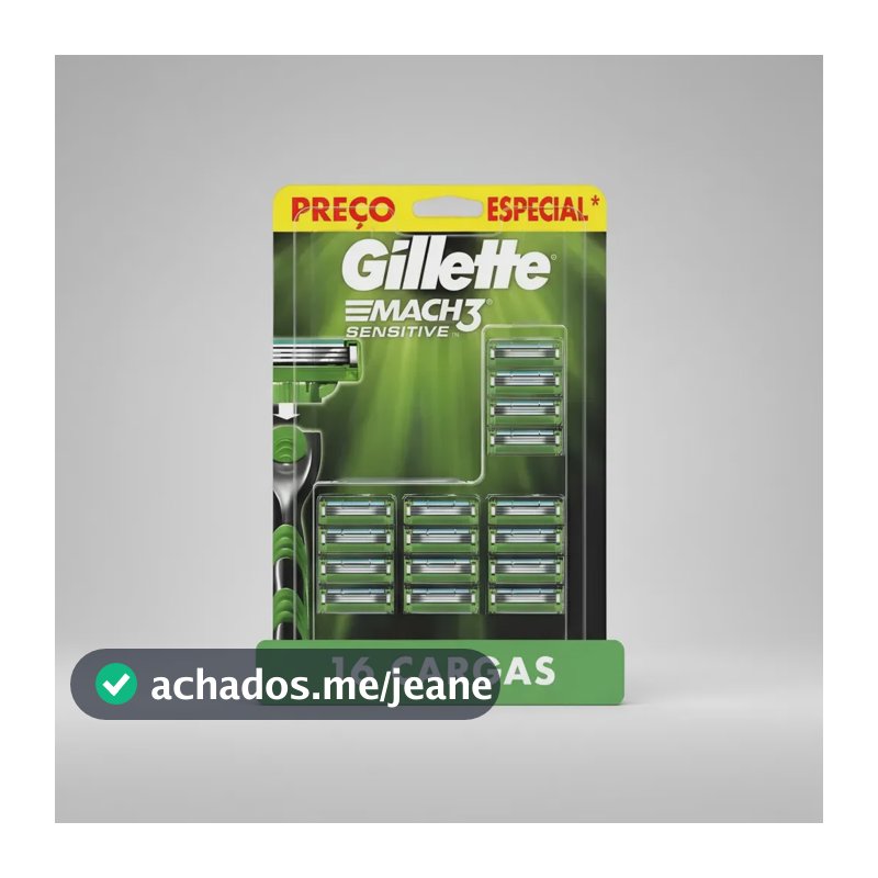 Gillette Mach3 Sensitive Com 16 Lâminas
