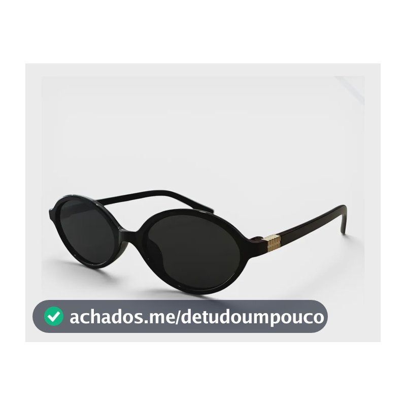 Óculos De Sol Oval Retro Pequeno De Luxo Feminino Urbano