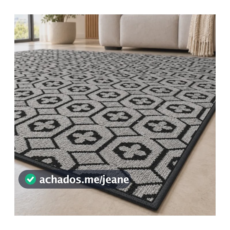 Tapete Sala Quarto 200x250 Cinza Moderno Felpudo 2.5 M 2 M Cinza