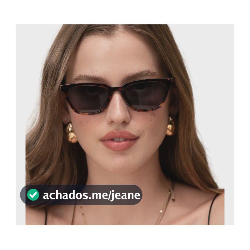 Óculos De Sol Feminino Blogueira Uv400 Stela - Ór Eyewear Cor Tartaruga Desenho Gatinho