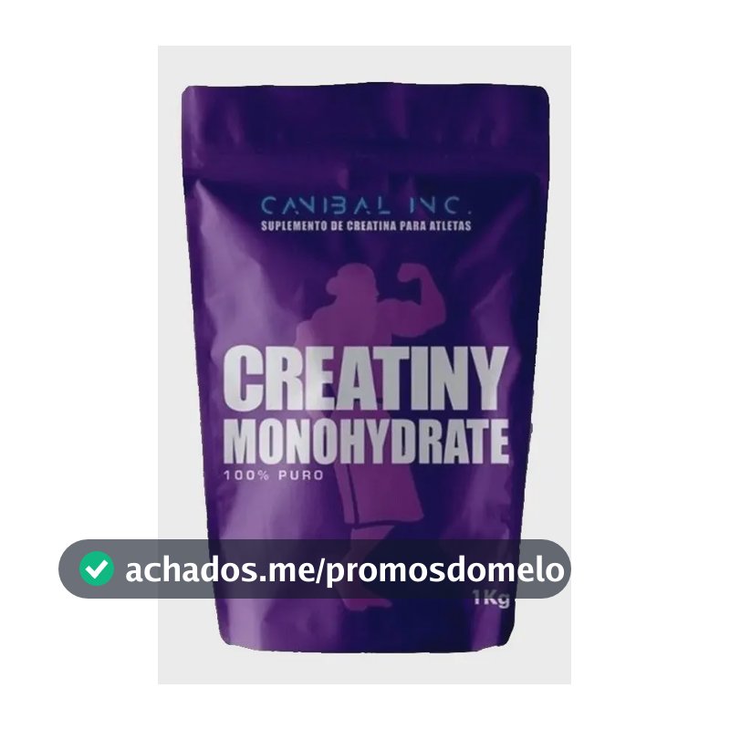 Creatina Monohidratada Canibal Inc 1kg Pó Sabor Natural Sem Glúten