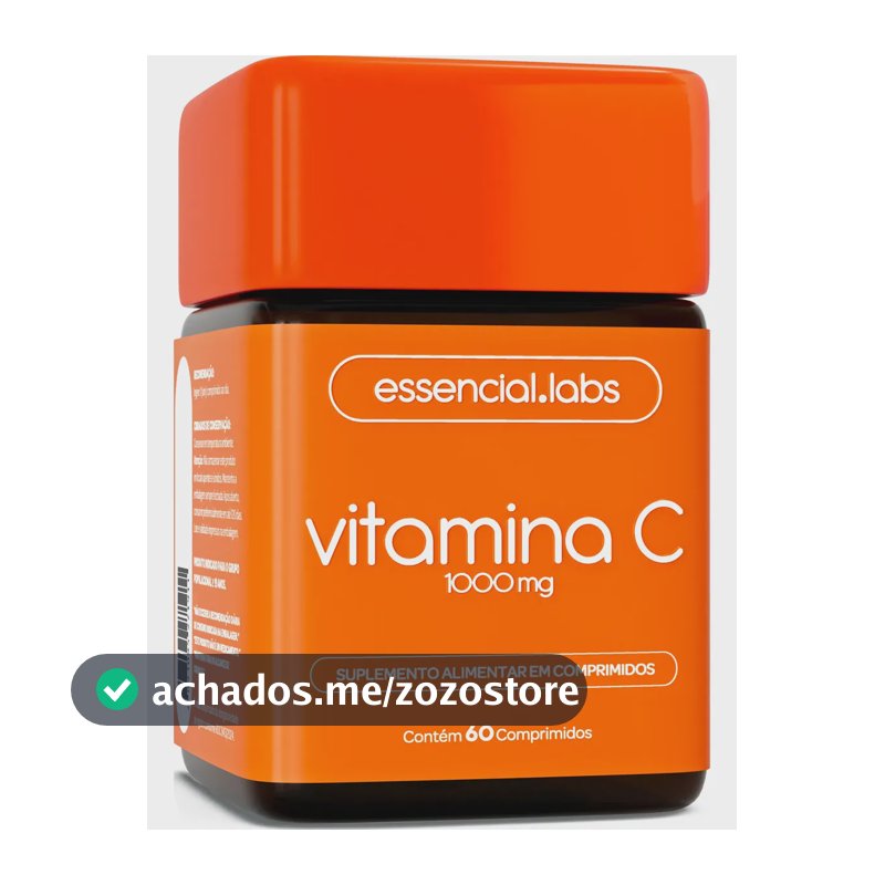 VITAMINA C 1000mg - Fórmula Concentrada e 100% PURA - 60 Doses