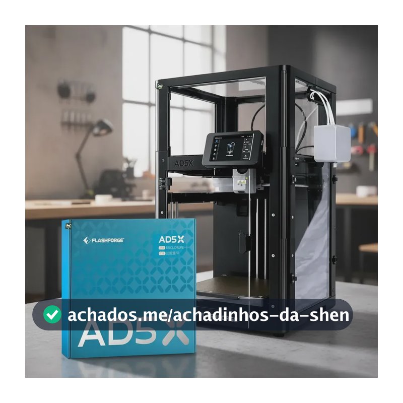 Impressora 3d Flashforge Ad5x Corexy + Kit Fechamento Preto