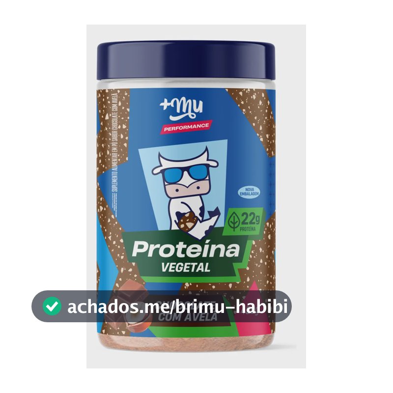 Proteína Vegetal 450g +Mu 22g proteína Sabor Chocolate com avelã