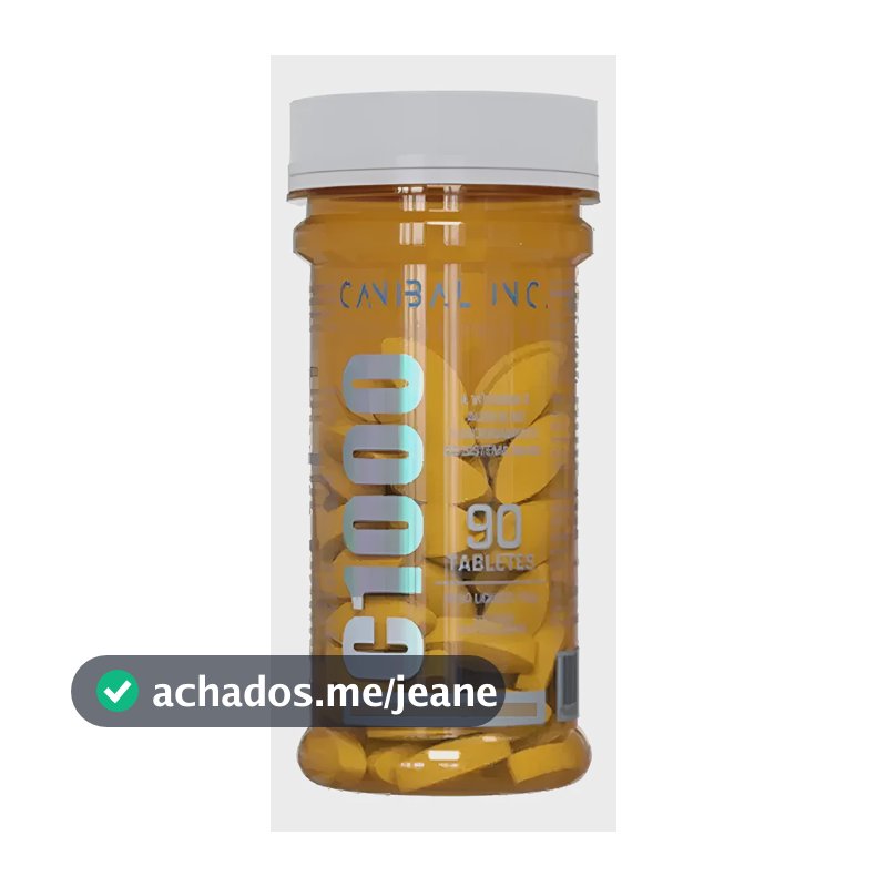 C 1000 Ácido Ascórbico Vitamina C 90 1g Tabs Canibal 90g C 1000