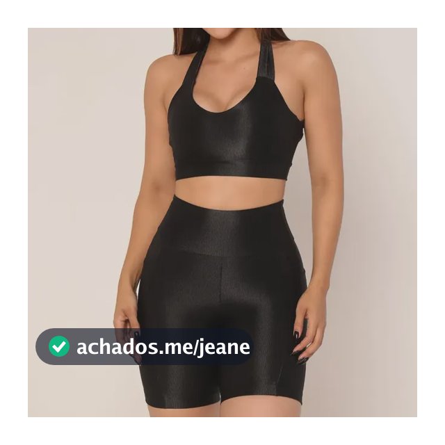 Conjunto Fitness Canelado Top Com Alta Sustentação