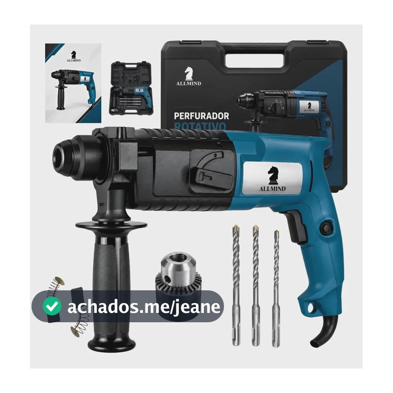 Furadeira Perfurador Rompedor Rotativo De Impacto 1000w Azul 220v