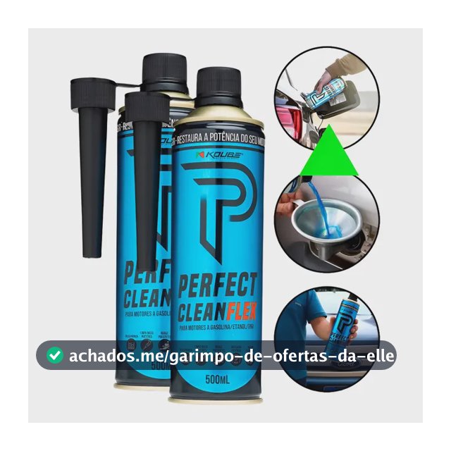 Kit Perfect Clean Flex 2 Unidades + Aplicador limpeza de bicos injetores ajuda diminuir consumo combustível