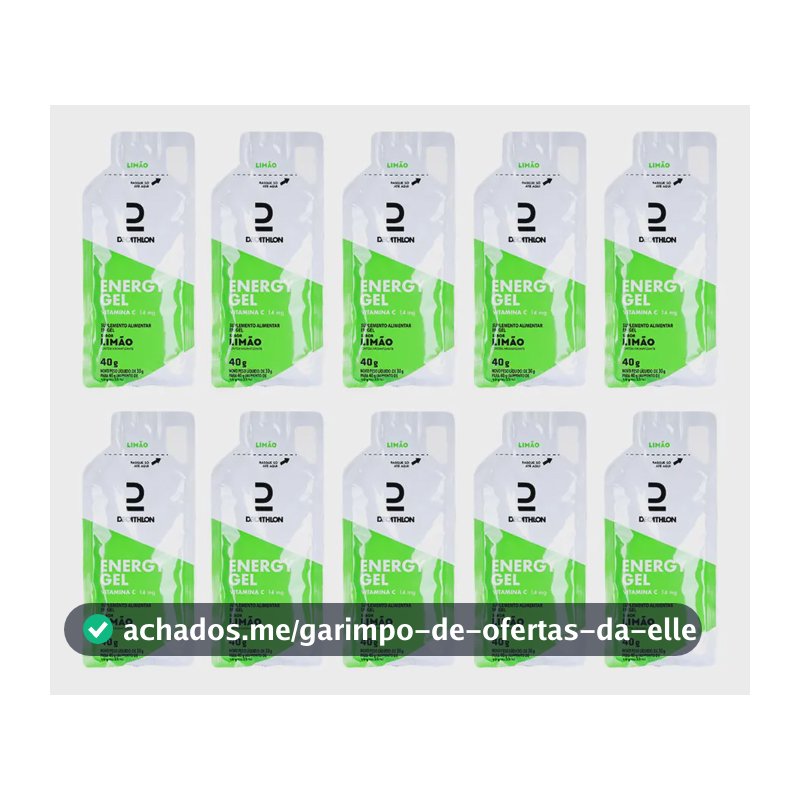 Kit 10 Unidades Energy Gel 40g Limão Decathlon Limo