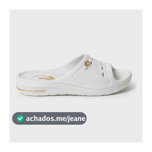 Chinelo Feminino Kolosh Slip On Casual Conforto C4406 Maracuja/dourado Liso 35 Br