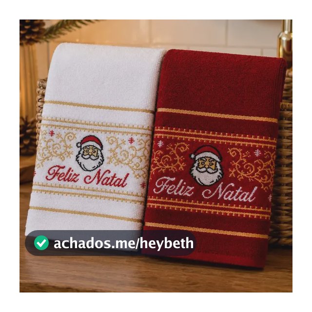 Kit 2 Toalha Natalina Para Lavabo Appel Natal Papai Noel