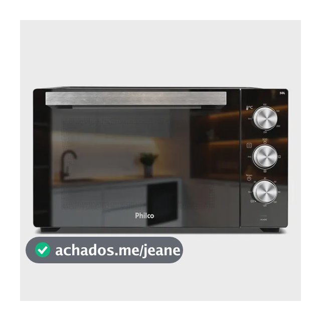 Forno Elétrico Philco 50l Cinza Espelhado Full Glass PFE50PE