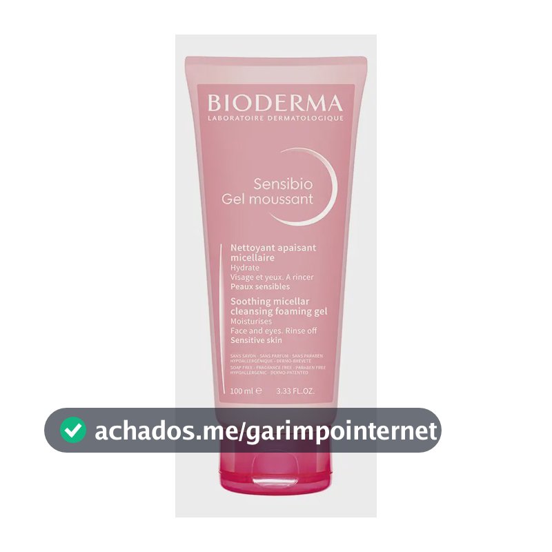 Gel de Limpeza Micelar Calmante e Hidratante Bioderma Sensibio Gel Moussant 100ml