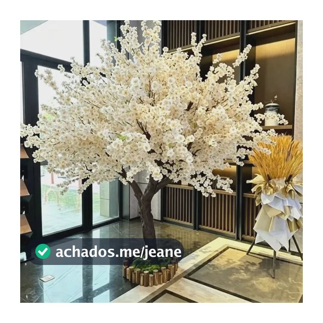 10 Roams De Flor Cerejeira Artificial Galhos Flor De Branco Branco