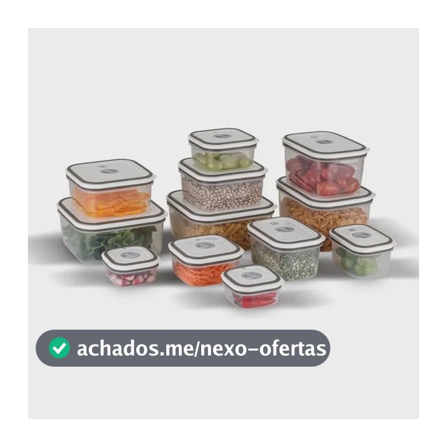 Electrolux Kit 12 Potes Herméticos de Plástico Retangulares