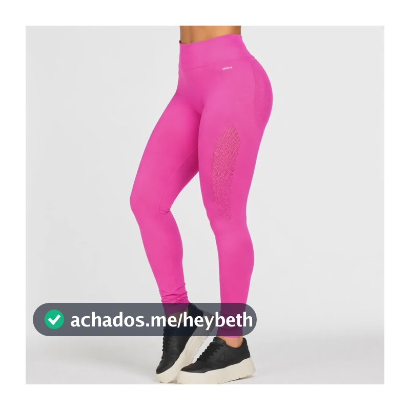 Calça Legging Feminina Selene Cintura Alta Fitness Original Rosa Gg