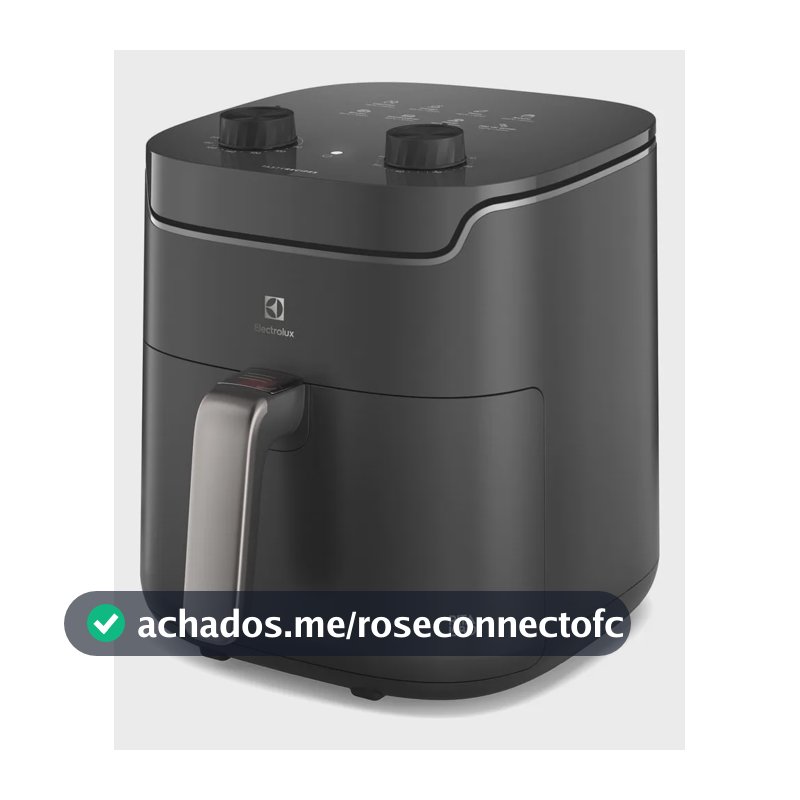Air fryer Fritadeira Elétrica Electrolux EAF40 1400W sem oleo Rita Lobo 5,6L 8 receitas pré-sugeridas timer 60 minutos desligamento automático cesto removivel dupla camada antiaderente - Cinza