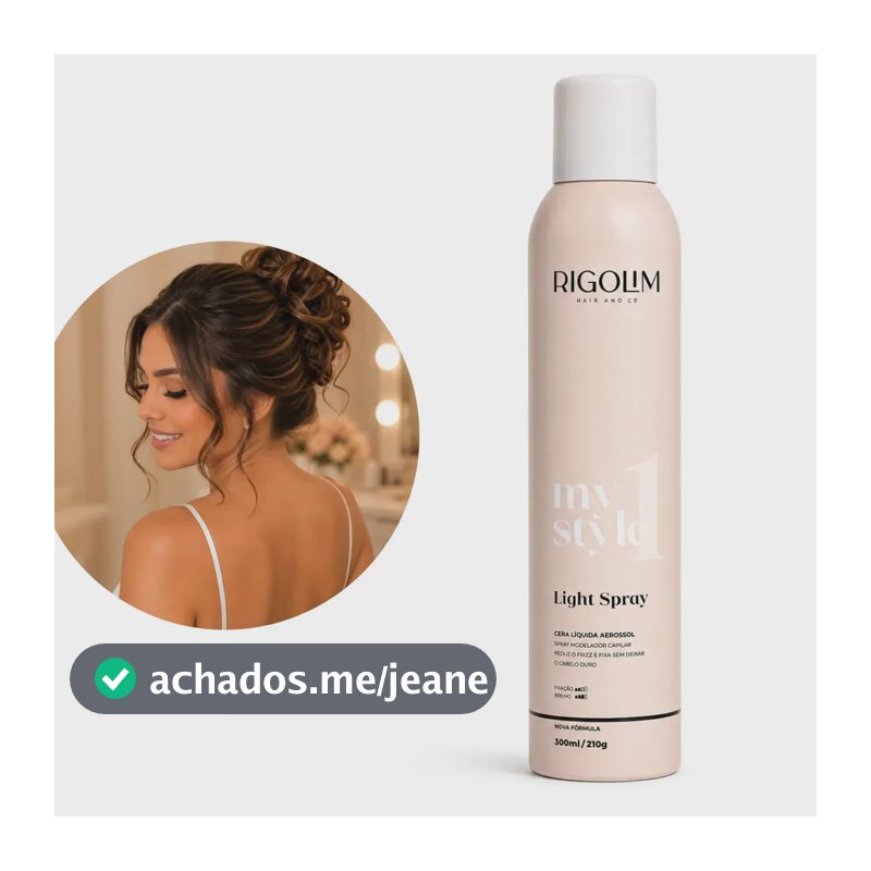 Cera Liquida Light Spray 300ml Maciez Limpeza Penteados Antifrizz Brilho Rigolim Acabamento