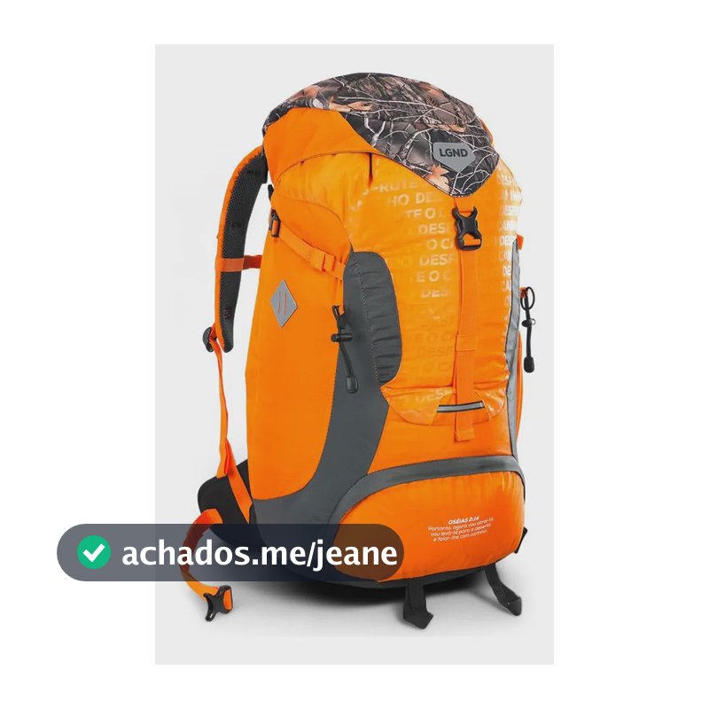 Mochila Esportiva Nautika 50L Laranja Guará Trilha Camping Impermeável