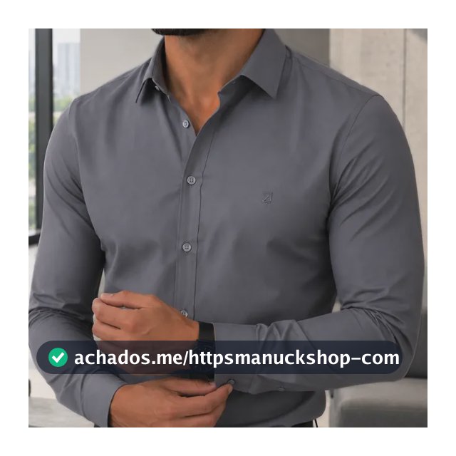 Camisa Social Masculina Manga Longa