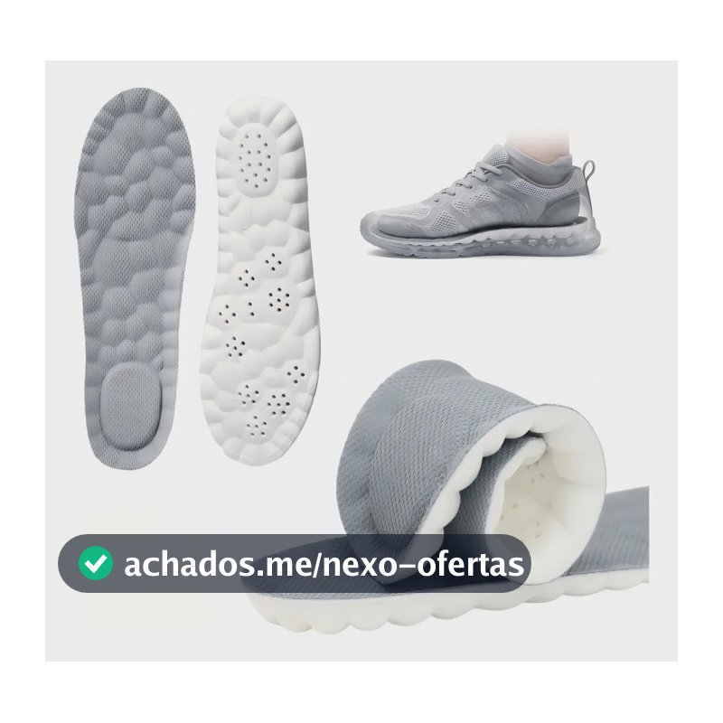 2 Pares Palmilha Ortopédica4d Para Esporte E Fascite Plantar 39-40 Branco