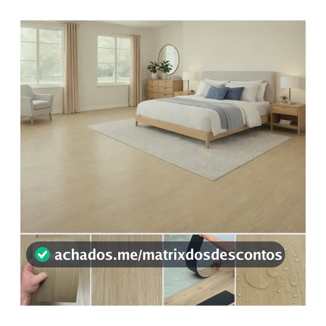 Piso Vinílico Autocolante Régua Adesiva Madeira 1,67m2 Carvalho Premium - Champagne