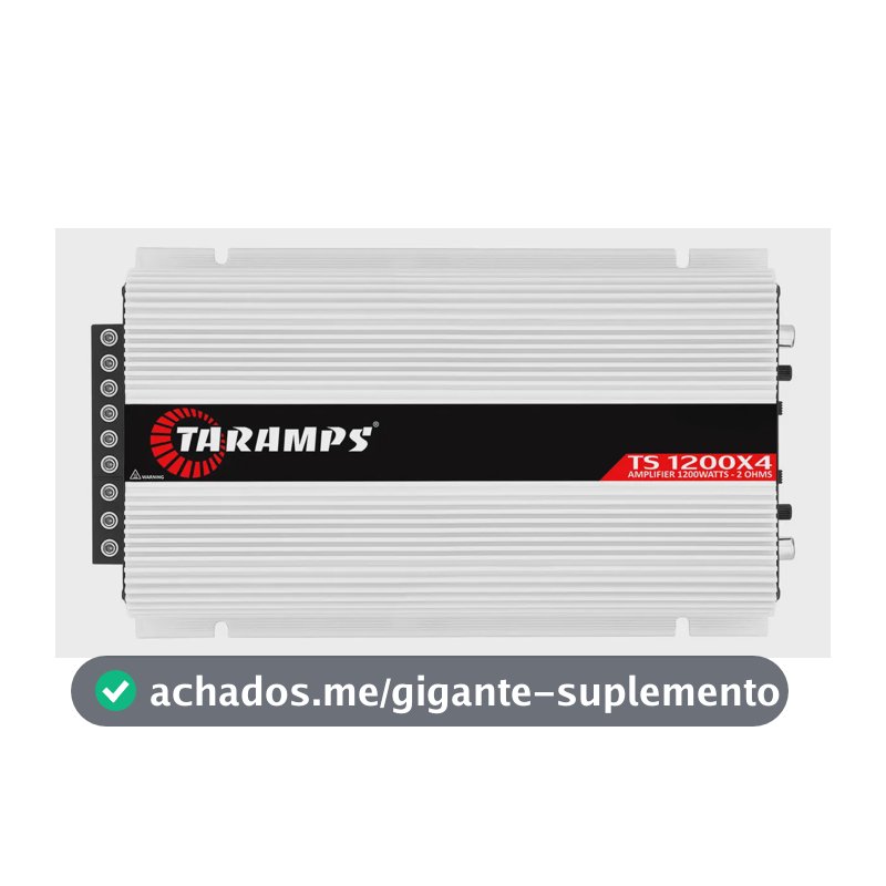 Módulo Amplificador Som Automotivo Taramps Ts-1200x4 - 4 Canais - 1200w Rms