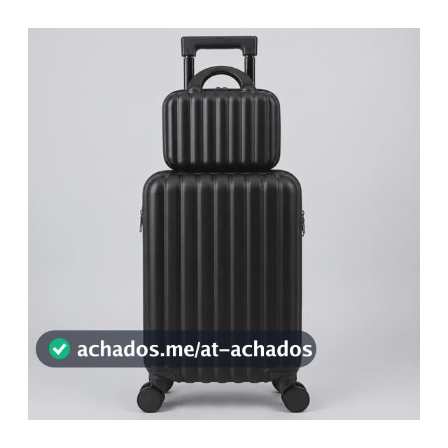 Mala De 10kg Bordo De Mão Bloguerinha Com Frasqueira Preto Liso
