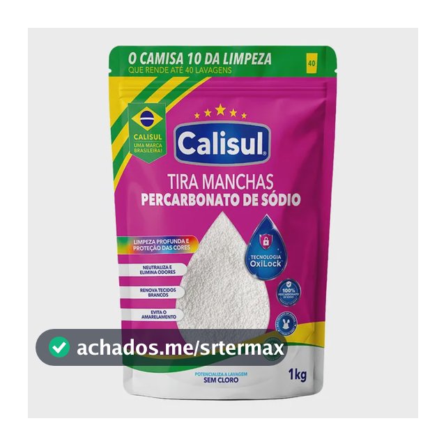 Tira Manchas Percarbonato Calisul Brancas E Coloridas - 1kg
