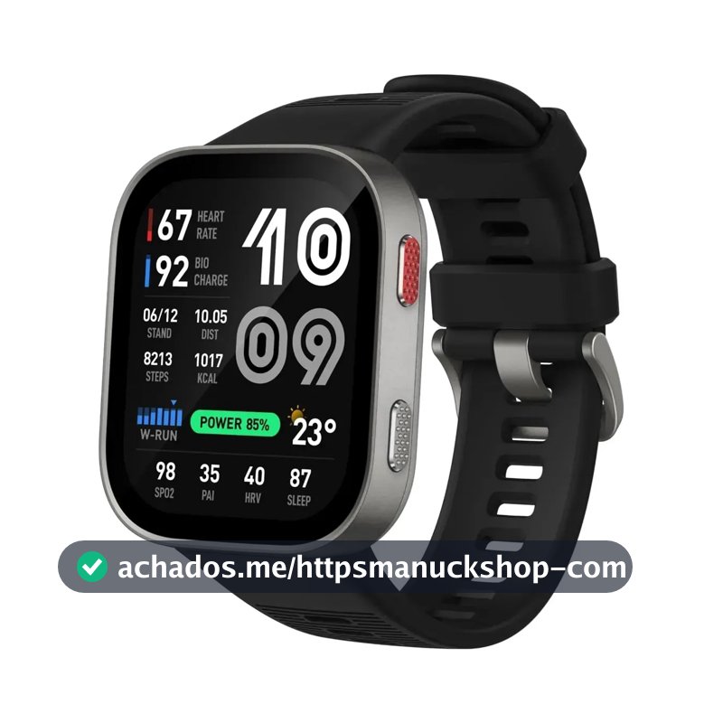 Smartwatch Amazfit Bip Max Gps Amoled Mapas Off Preto Prata